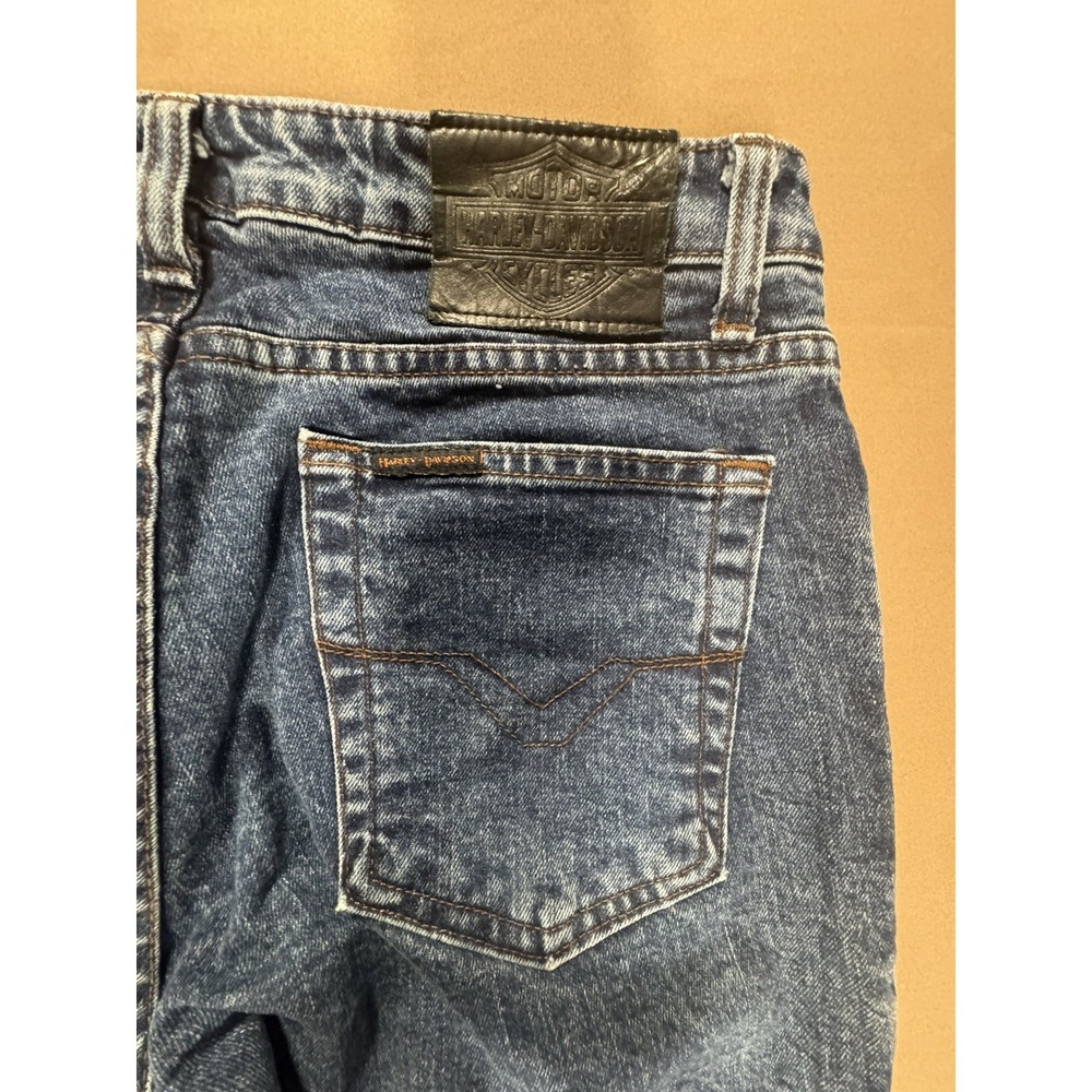 Harley Davidson Jean Pants Womens Size 10L  Vintage Cotton 32" Waist Biker